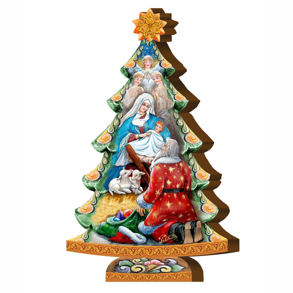 G.DeBrekht Adoration Nativity Tabletop Tree