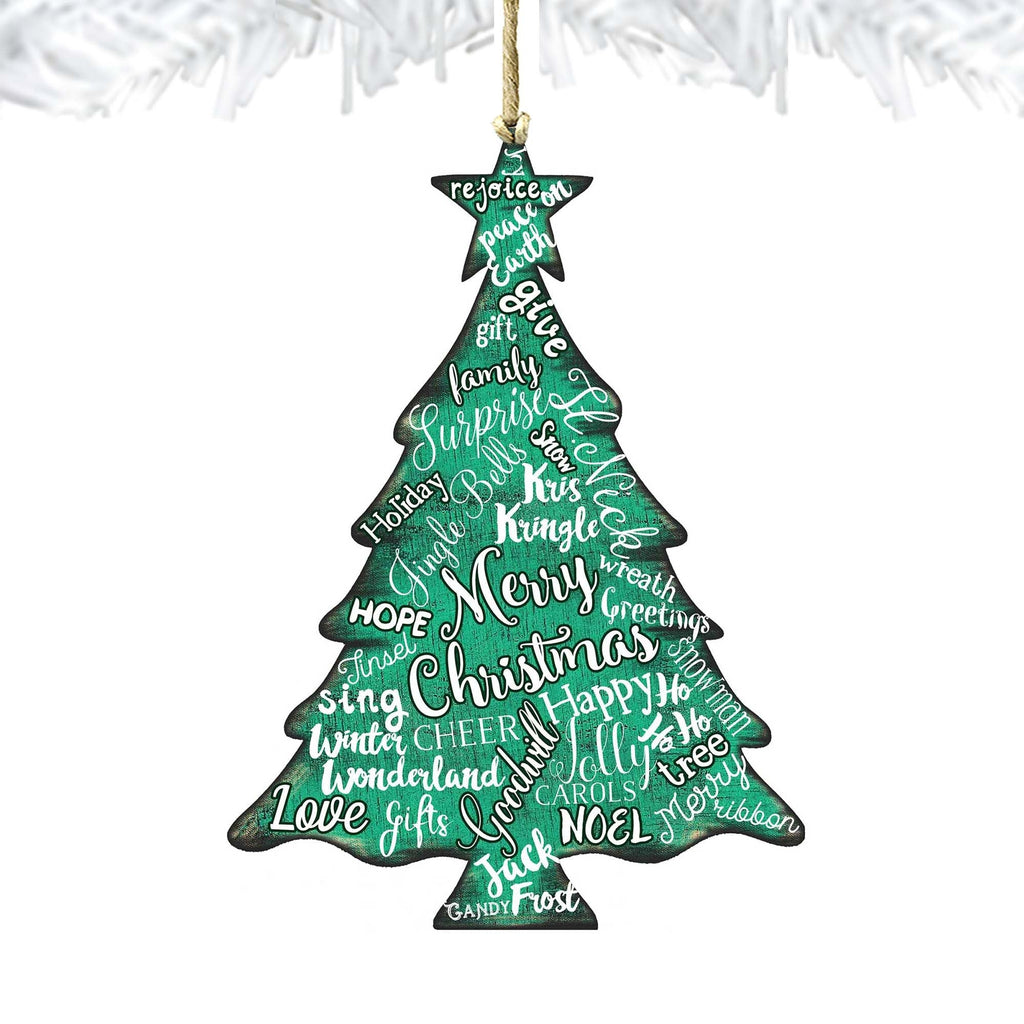 G.DeBrekht Merry Christmas Tree Ornaments, Set of 2
