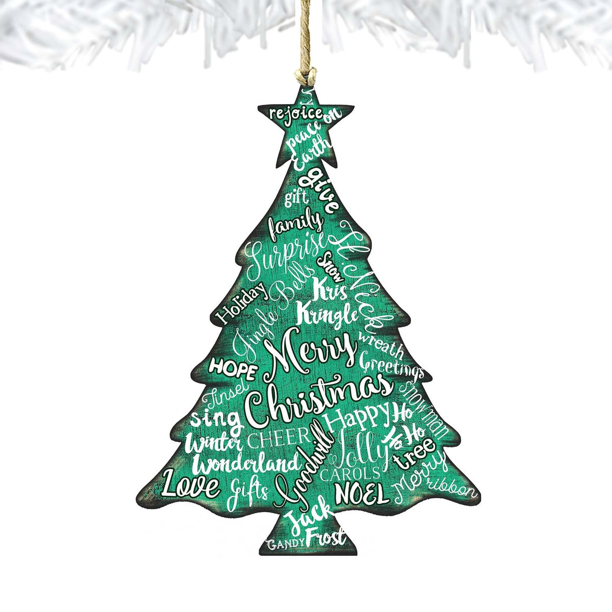 G.DeBrekht Merry Christmas Tree Ornaments, Set of 2