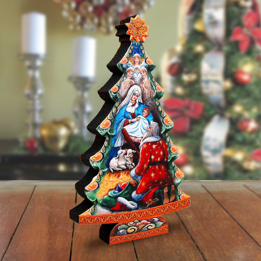 G.DeBrekht Adoration Nativity Tabletop Tree