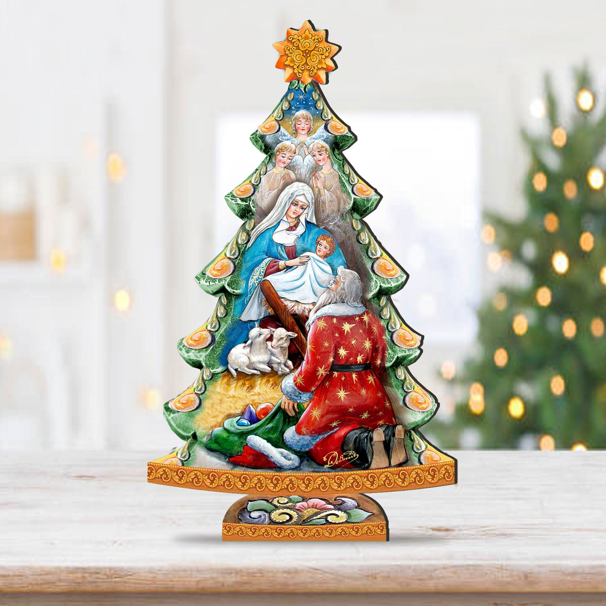 G.DeBrekht Adoration Nativity Tabletop Tree