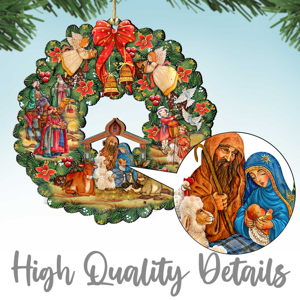 G.DeBrekht Merry Christmas Tree Ornaments, Set of 2