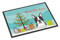 Christmas Tree & Boston Terrier Doormat, 24 × 36 in