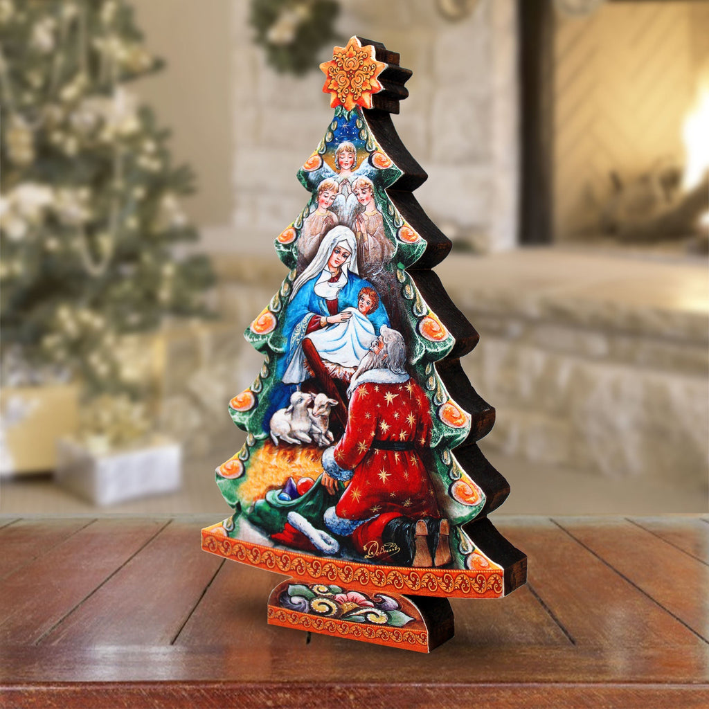 G.DeBrekht Adoration Nativity Tabletop Tree