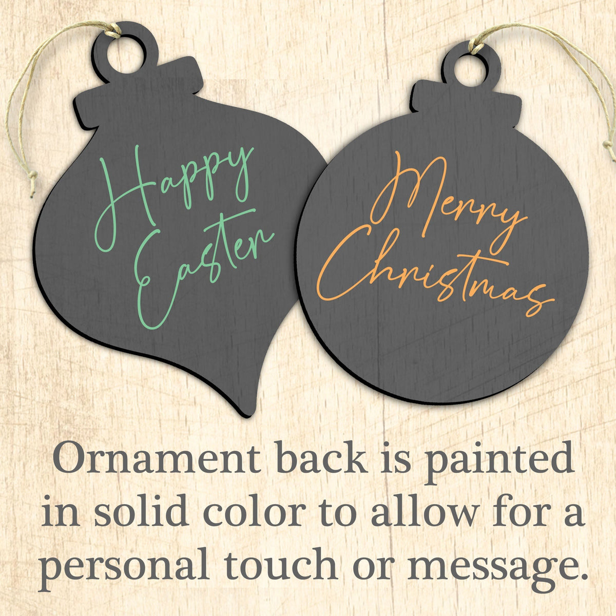 G.DeBrekht Merry Christmas Tree Ornaments, Set of 2