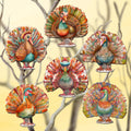G.DeBrekht Turkey Clip-On Decorations, Set of 6