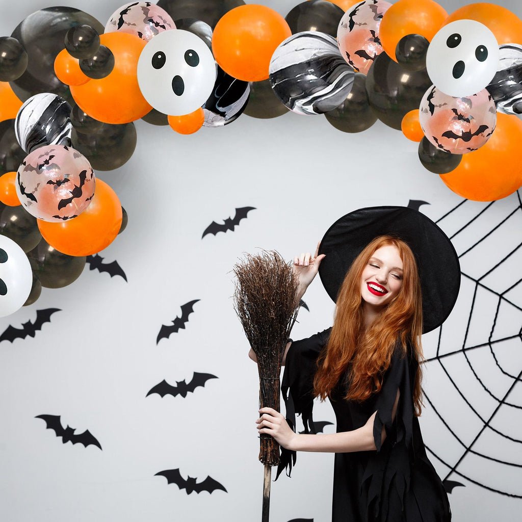 Halloween Balloon Garland Kit, Black & Orange