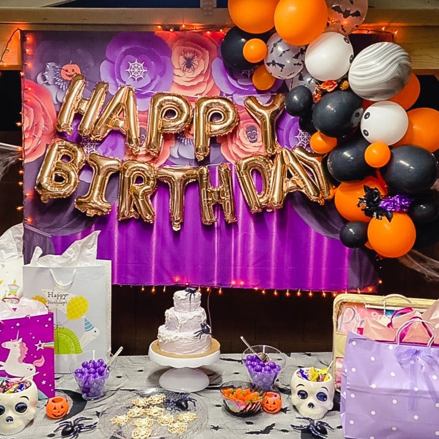 Halloween Balloon Garland Kit, Black & Orange