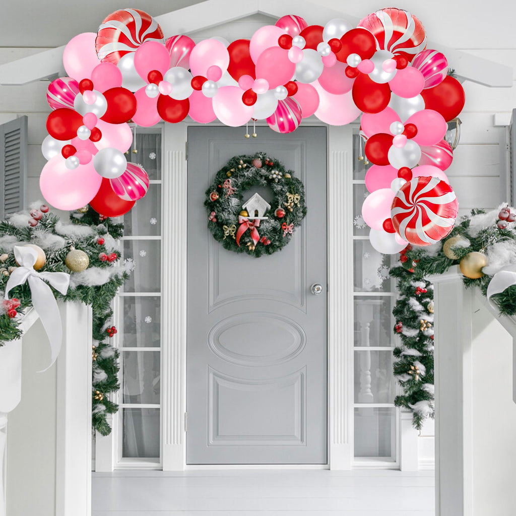 Ellie's Peppermint Red & Pink Christmas Balloon Garland Kit